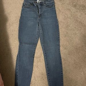 Med/light blue color comfy curvy jeans